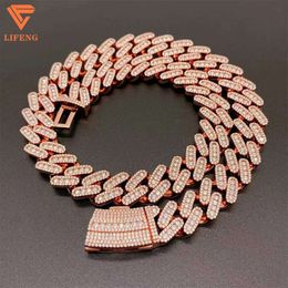 2024 High Quality Men Chain Hip Hop Full Ice Out Jewellery Fashion Bracelet Vvs Moissanite Custom Gold Plate Cuban Link Chain