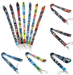 Whole 20pcs Cartoon Academia Lanyard buttons Phone ID Badge Holder Neck Straps Hanging Ropes Lanyards Anime Gift3918339