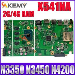 Motherboard Mainboard For ASUS X541NA A541NA F541NA R541NA D541NA X541N Laptop Motherboard 2GB 4GB RAM N3350 N3450 N4200 CPU