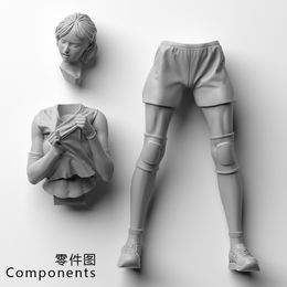 OceanCosmos miniatures, Original, Volleyball girl, sports culture, Sexy Girls, Resin unpainted Model kit figure GK