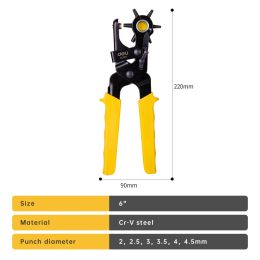 Deli Hole Punch Plier New Design Eyelet Puncher DIY Tool Watchband Strap Household Punching Leathercraft Leather Belt