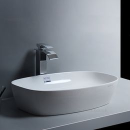 Nordic Ceramic Bathroom Sinks Minimalist Countertop Basin Household Square Washbasin Bathroom Balcony Wash Basin Single Basin