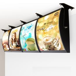 (3 Graphics/ Column) Hanging Style Single Sided Menu Light Boxes & Poster Signs for Restaurant Take Away