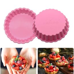 1/2/3pcs Silicone Pastry Mould Mini Quiche Pizza Tart Mould Non-stick Fluted Flan Pan Breadfruit Pie Cake Tools