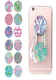 Universal Grip Cell Phone Holder Lilly Inspired Pulitzer Expandable Grip Finger Stand Flexible For iPad iPhone X 8 7 plus Samsung8384131