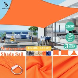 5M 16ft 185GSM Waterproof Awning Sunshade Sun Shade Sail For Outdoor Garden Beach Camping Patio Pool Sun Canopy Tent Sun Shelter 240329