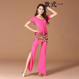 Belly Dance Long Trouser Set Sexy Modern Dance Clothes Suit Oriental Stage Costume Women Belly Dancer Dancewear Dancers Vitality