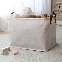 Laundry Bags Japanese Cloth Debris Storage Basket Clothes Toys Box Home Cotton Linen Wardrobe Organiser