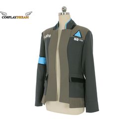 Game Detroit Become Human Cosplay Costume Connor Cosplay Uniform Men Jacket RK800 Coat Halloween Role play Costume
