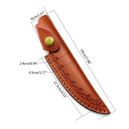 PU Leather Knife Cover Kitchen Knife Sheath Portable Fruit Knife Chef Multipurpose Sheath Holster with Closure Dropshipping