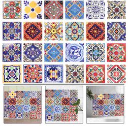 Wallpapers 24pcs Self-adhesive Tile Decals Wall Stickers Mandala Tiles Decorative