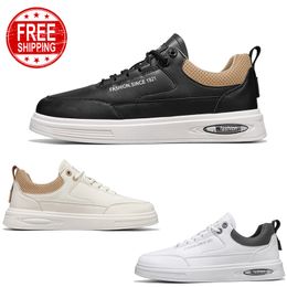 Free Shipping Men Women Running Shoes Low Lace-Up Breathable Black White Khaki Mens Trainers Sport Sneakers GAI