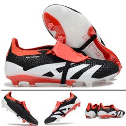 soccer shoes football boots Elite Tongue FG BOOTS Metal Spikes Football Cleats Mens LACELESS ACCURACY outdoor