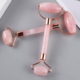 Natural Jade Stone Rose Quartz Roller Face Massager Facial Neck Skin Care Gouache Lift Body Slimming Anti-wrinkle Beauty Tools