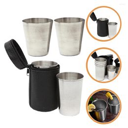 Wine Glasses Water Bottles Stainless Steel Metal Dipping Cups Glass Drinking S Outdoor Set