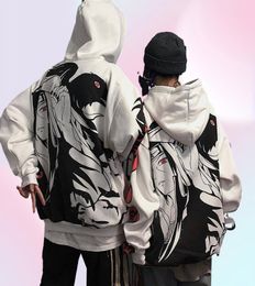 Anime Hoodies Streetwear Couple Winter Coat Fashion Loose Cartoon Sasuke Japan Hoodie Sweatshirt Unisex Hoodie Men Womens9966259