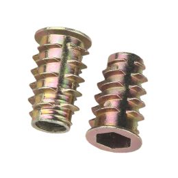 10pcs/lot M4 M5 M6 M8 M10 Zinc Alloy Thread For Wood Insert Nut Flanged Hex Drive Head Furniture Nuts