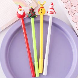 4 pcs/lot Kawaii Christmas Santa Claus Gel Ink Pens Cute School Office Writing Supplies Gift Stationery Student Prizes Art