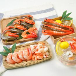 Decorative Flowers Simulation Shrimp Fake River Base Model Props Restaurant Food Display Decoration Ornaments Pography Dishes