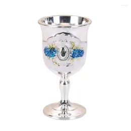 Cups Saucers X6HD European Style Wine Glasses Retro Dinnerware Goblet Spirit Vodka Champagne Beverage Tumbler For Party Home Bar