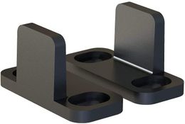 2 Pack Durable Door Accessories Floor Mounted Low Noise Barn Door Rails Slide Anti-Sway Adjustable Hardware Bottom