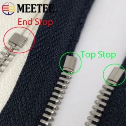 50/100Pcs 3# 5# 8# U Stopper Metal Zipper Non-slip Buckles Bag Purse Top and End Lock Stops Repair Kit Sewing Tailor Accessories