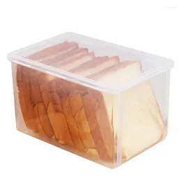 Storage Bottles Bread Box Plastic Reusable Loaf Cake Clear Dispenser Freshest Bin
