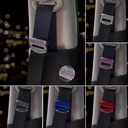 2Pcs Universal Car Seat Belts Clips Safety Adjustable Auto Stopper Buckle Crystal Clip Bling Car Accessories Interior for Woman