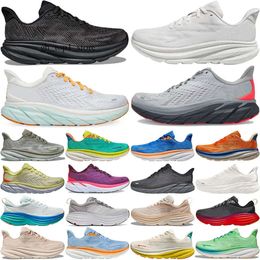 Hokah Shoe Clifton 9 tênis Designer tênis de corrida homens homens Bondi 8 Sneaker One Womens Challenger Antracite Highking Shoe Breathable 575