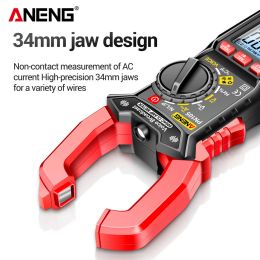 ANENG PN105 Clamp Meter Digital Multimeter Non-contact Voice Control Ammeter 600A High Current Clamp Multimeter 34mm Jaw Design