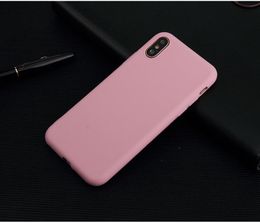 Candy Colour Cover Case For iphone X XR XS XS Max Simple Solid Colour Ultrathin Soft TPU case