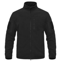 Full Zip Up Tactical Army Fleece Jacket Military Thermal Warm Police Work Coats Mens Safari Jacket Outwear Windbreaker