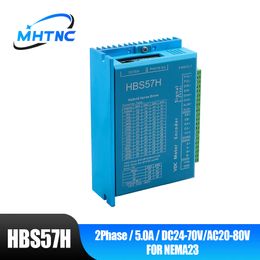 HBS57H Hybrid servo driver DC24-70V 0-200kHz 5A High stability and high quality motor driver for Nema23 Nema24 close loop motor