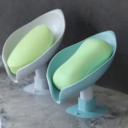 Soap Dish Leaf Soap Box Drain Soap Holder Bathroom Shower Soap Holder Dish Wash Basin Storage Tray Bathroom Supplies #G