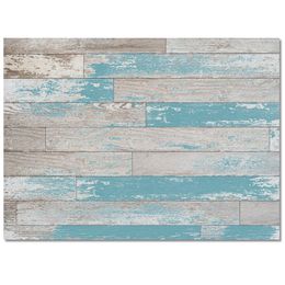 Brown Paint Turquoise Wood Living Room Floor Mat Children's Room Bedroom Bedside Carpet Kitchen Door Mat