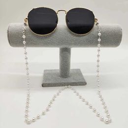 Eyeglasses chains Glasses chain imitating pearl bead chain silver gold-plated metal chain silicone ring sunglasses accessories womens gift C240411