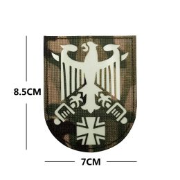 German Eagle Shield Morale Badge DSG9 Flag Embroidered Fabric Badge Tactical Patches Embroidery Sewing Military Patches Clothing