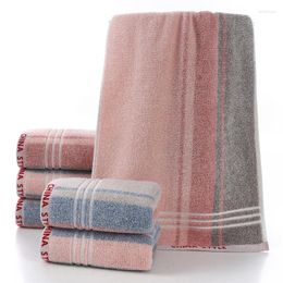 Towel T273A Water Absorbent Wedding Small Gift Grey Blue Pink Plaid Stripe Pattern Quick Dry Face