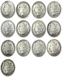 US 13pcs Morgan Dollars 18781893 CC Different Dates Mintmark craft Silver Plated Copy Coins metal dies manufacturing 257930584740060