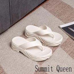 Slippers Flip Flops Zapatos Mujer2024 Tendencia Candy Colour Sandalias Thick Bottom Round Toe Flat Jelly Shoes For Woman Open