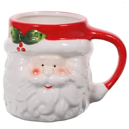 Mugs Christmas Ceramic Mug Delicate Coffee Cup Elk Xmas Theme Water Ceramics Creative Milk