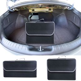 Car Trunk Organiser Stowing Tidying Container Bags Portable Foldable Vehicle Trunk Felt Storage Box Auto Interior Accessories