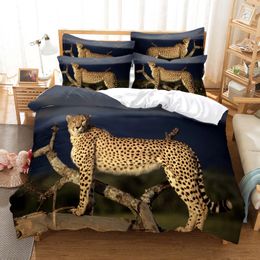 Dropship Lion, Tiger Pattern Duvet Sets Cover Kids,twin Full Queen King Bedroom Set Home Textile Housse De Couette 100% Hot