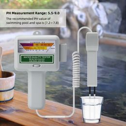 Yieryi 2 In 1 PH & CL2 Metre Swimming Pool Spa Chlorine Monitor Tester PC101 Aquarium Hot Spring Water Quality Analytical Device