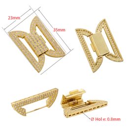 ZHUKOU high quality clasp hooks cubic zirconia hooks for women's handmade necklace bracelet jewellery making supplies VK153