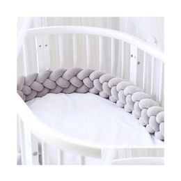 Baby Cribs 2024 Bed Bumper Knot Pillow Cushion For Boys Girls Four Braid Cot Crib Protector Cuna Para Room Decor Drop Delivery Kids Ma Otk8H