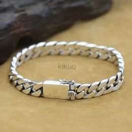 Bangle 7MM-8MM BOCAI New Solid S925 Silver Jewelry Fashion Punk Style Hipster Men and Women Bracelet 24411