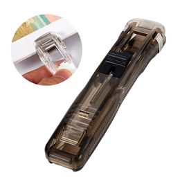 Hand Paper Clipper Metal Stapler Paper Clips For Document Binding Stationery Office supplies Papeterie de reliure de documents