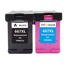 Remanufactured Ink Cartridge for HP 667 667XL for DeskJet Ink Advantage 1275 2374 2375 2376 2775 2776 Printer