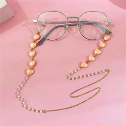 Eyeglasses chains Womens sunglasses face mask chain fashionable metal bead eyewear chain hanging rope eyewear chain C240411